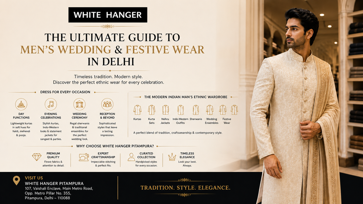 The Ultimate Guide to Men’s Wedding & Festive Wear in Delhi