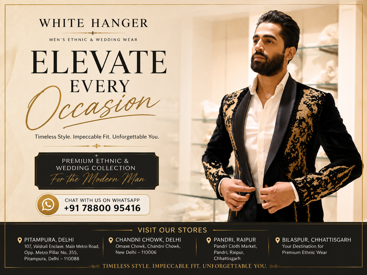 Elevate Every Occasion: Discover Timeless Men’s Ethnic & Wedding Wear at White Hanger