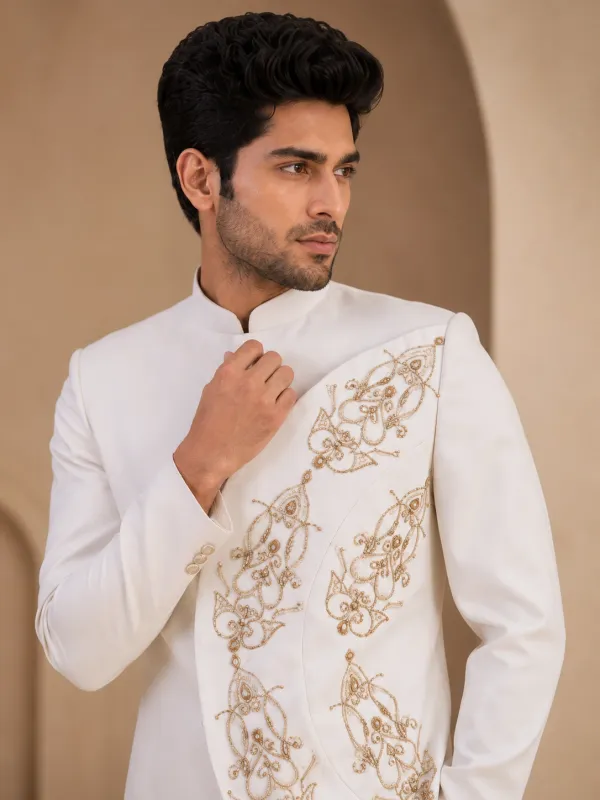 White Premium Jodhpuri Suit for Men | Wedding & Reception Wear
